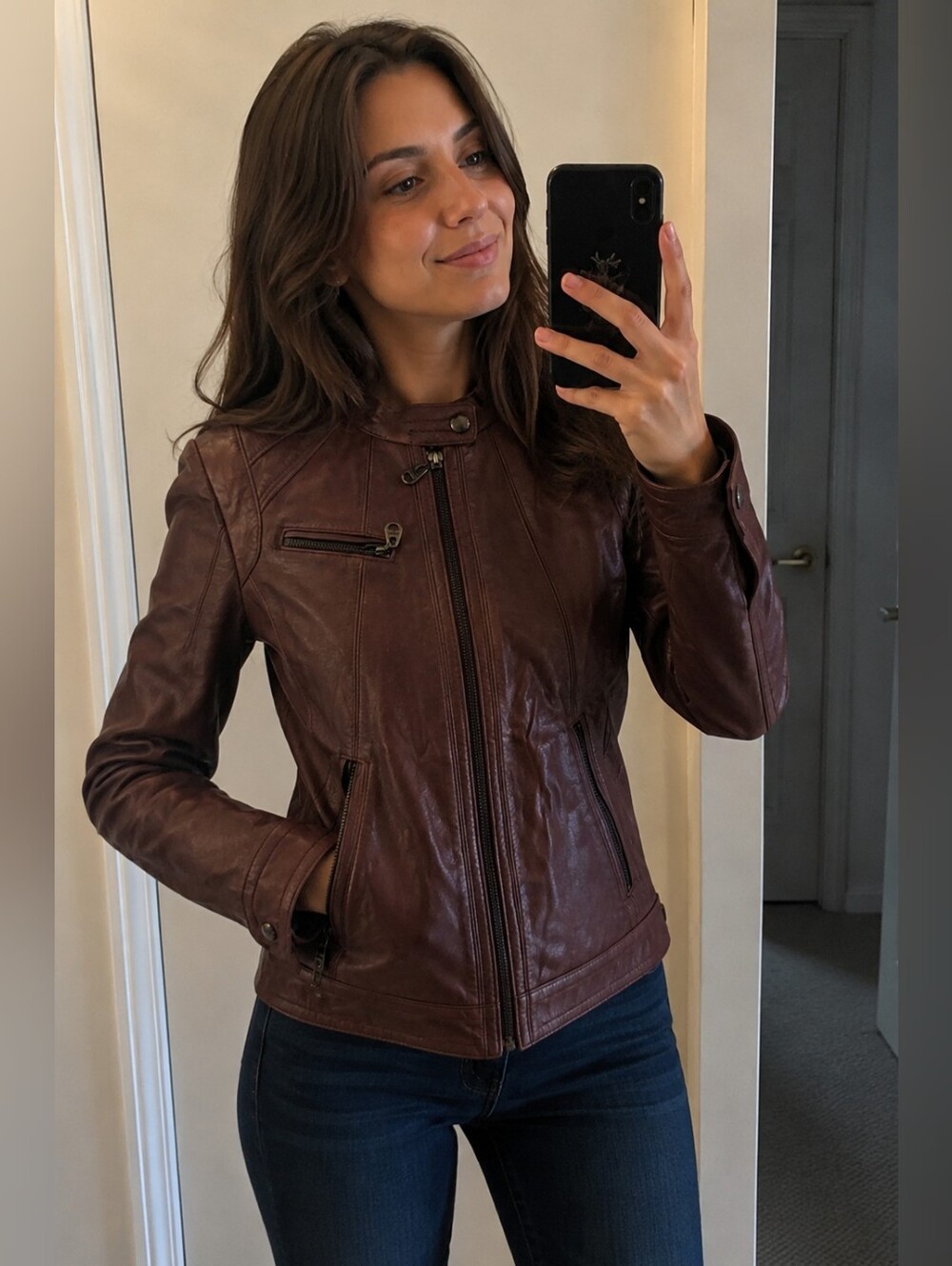 Marc New York Women's Soft Leather Jacket Xs